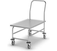 Carro de plataforma de acero inoxidable Kongamek, carga máx. 100 kg