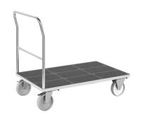 Carro de plataforma eurokraft pro, manija tubular, cubiertas de poliamida