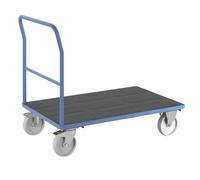 Carro de plataforma eurokraft pro, manija tubular, cubiertas de poliamida