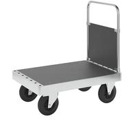 Carro de plataforma galvanizado JUMBO Kongamek, con 1 pared frontal