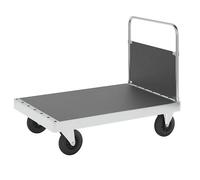 Carro de plataforma galvanizado JUMBO Kongamek, con 1 pared frontal