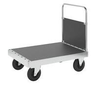 Carro de plataforma galvanizado JUMBO Kongamek, con 1 pared frontal