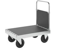 Carro de plataforma galvanizado JUMBO Kongamek, con 1 pared frontal