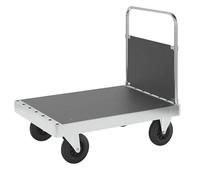 Carro de plataforma galvanizado JUMBO Kongamek, con 1 pared frontal