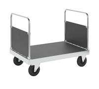 Carro de plataforma galvanizado JUMBO Kongamek, con 2 paredes frontales