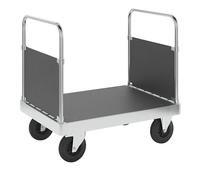 Carro de plataforma galvanizado JUMBO Kongamek, con 2 paredes frontales