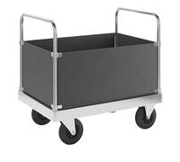 Carro de plataforma galvanizado JUMBO Kongamek, con 4 paredes laterales