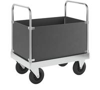 Carro de plataforma galvanizado JUMBO Kongamek, con 4 paredes laterales