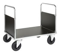 Carro de plataforma galvanizado Kongamek, 2 paredes frontales