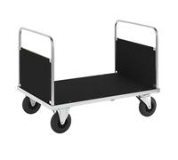 Carro de plataforma galvanizado Kongamek, 2 paredes frontales