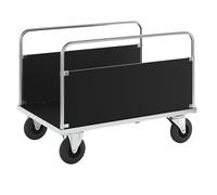 Carro de plataforma galvanizado Kongamek, 2 paredes laterales