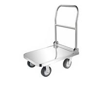 Carro de plataforma plegable resistente - Carrito rodante para un fácil transporte, levantamiento pesado y maniobrabilidad con mango ergonómico y tiras protectoras para parachoques