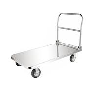 Carro de plataforma plegable resistente - Carrito rodante para un fácil transporte, levantamiento pesado y maniobrabilidad con mango ergonómico y tiras protectoras para parachoques