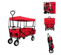 Carro de Playa Plegable máx. 80 kg con Techo Carrito de jardín Plegable para Camping