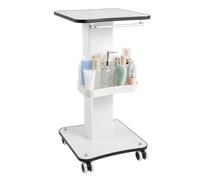 Carro de salón de belleza móvil, soporte para instrumentos de belleza, herramienta para accesorios de spa, servicio multifunción con ruedas, bandeja móvil con rueda de freno para el pelo salón barber
