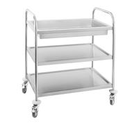 Carro de servicio - 2 estantes y cubeta extraíble - hasta 500 kg - tubo redondo | Royal Catering