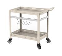 Carro de servicio para jardín bard 72x77x38 cm - color champán [casa.pro]