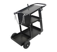 Relaxdays Carro de Soldadura, 3 Niveles, hasta 180 kg, Acero, con asa, Negro, 83 x 37 x 70 cm