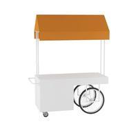 Carro de Soporte de exhibición for Puesto de Mercado con Dosel de Venta, Carro de Vendedor móvil, Soporte de exhibición de Comida al Aire Libre de Hierro portátil for Eventos(B)