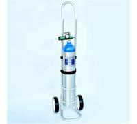 Carro de tanque de oxígeno de 41.3 pulgadas, carro cilíndrico de aleación de aluminio, carrito de altura ajustable para la escuela, laboratorio, hogar, capacidad para tanques de 6.2 pulgadas