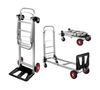 Carro de transporte convertible y resistente de aluminio 2 en 1 para un fácil movimiento y transporte, capacidad ligera de 660 libras