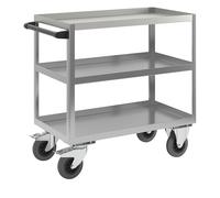 Carro de transporte de acero inoxidable eurokraft pro, L x A 900 x 500 mm, altura total 915 mm