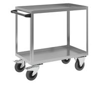 Carro de transporte de acero inoxidable eurokraft pro, L x A 900 x 500 mm, altura total 915 mm