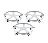 Carro de transporte de tambor resistente de 208 L, marco de acero de 907 kg con 8 ruedas giratorias, ideal para cubos de basura y tambores de aceite, perfecto para talleres, fábricas, almacenes y