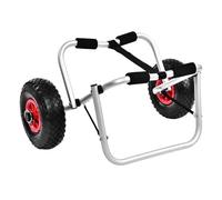 Carro de transporte plegable, diablo plegable de aluminio, servicio de rodillo de kayak, máx80 kg, para paleta inflable, remo de pie, tablero de surf, actividades de playa