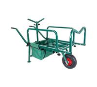 Carro de Transporte Relaxdays para Pesca, con Bolsa, HBT: 65 x 145 x 55 cm, Extensible & Plegable, Acero, Verde