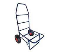 Carro de Transporte Relaxdays, Plegable, HBT: 102 x 50 x 37 cm, Ruedas neumáticas, hasta 80 kg, Acero, Azul