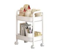 Carro de utilidad de 2 niveles - Estantería impermeable rodante, bastidores de secado rápido | Carrito organizador de baño compacto, soporte antideslizante con cocina para dormitorio para