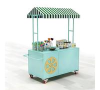 Carro de Vendedor al Aire Libre con Ruedas, Carro de Vendedor de Comedor portátil con Dosel, Puestos de Mercado de Agricultores, Soporte de exhibición de Venta de refrigerios, Eventos(A,62.9IN)