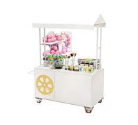 Carro de Vendedor al Aire Libre con Ruedas, Carro de Vendedor de Comedor portátil con Dosel, Puestos de Mercado de Agricultores, Soporte de exhibición de Venta de refrigerios, Eventos(D,62.9IN)