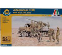 Carro Del Arma 3 Ro Con 90/53 Aa Gun Plástico Kit 1:72 Modelo Italeri