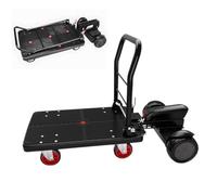 Carro eléctrico motorizado, capacidad de carga de 300 kg, motor de 800 W, batería de 48 V 15,6 Ah, rango de 32 km, diseño plegable para recoger pedidos de almacén