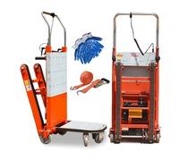 Carro eléctrico para subir escaleras, capacidad de carga de 300 kg, carretilla de mano plegable con 4 ruedas para movimiento pesado, eficiencia de 800 W, fuente de alimentación de 48 V, portátil y