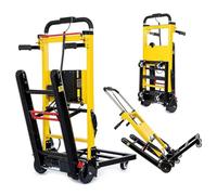 Carro eléctrico para subir escaleras con mango telescópico, motor sin escobillas de 1200 W, batería extraíble, capacidad de carga de 400 kg para un fácil transporte