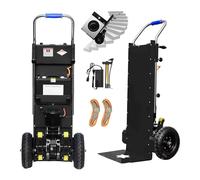 Carro eléctrico para subir escaleras con mango telescópico, motor sin escobillas de 1200 W, batería extraíble, capacidad de carga de 400 kg para un fácil transporte