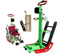 Carro eléctrico para subir escaleras, puede acomodar sillas de ruedas, se puede plegar/subir y bajar escaleras, adecuado para muebles, equipos pesados/personas mayores