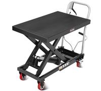 Carro elevador de 230 kg de carga, mesa elevadora hidráulica de 28 - 72 cm, plataforma elevadora con 4 ruedas y plataforma de goma de 71 x 46 cm, elevador de tijera para fábricas, almacenes