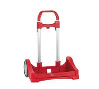 Carro Escolar Portamochila SAFTA Evolution Rojo Plegable 40 x 85 x 28 cm.