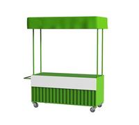 Carro expendedor de Flores de Hierro, Carro de Vendedor al Aire Libre con Dosel, Puestos móviles de Mercado de Agricultores con Gran Capacidad for refrigerios y Eventos(E,39.4IN)