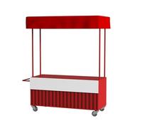 Carro expendedor de Flores de Hierro, Carro de Vendedor al Aire Libre con Dosel, Puestos móviles de Mercado de Agricultores con Gran Capacidad for refrigerios y Eventos(B,51.2IN)