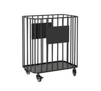 Carro For Esterilla De Yoga De Metal De Pie, Organizador De Almacenamiento De Equipos De Entrenamiento De Gimnasio, Capacidad De Carga De 100 Kg, For Banda Con Mancuernas Rusas(Black,50x30x57cm)