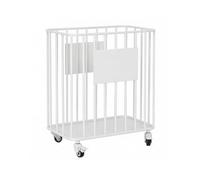 Carro For Esterilla De Yoga De Metal De Pie, Organizador De Almacenamiento De Equipos De Entrenamiento De Gimnasio, Capacidad De Carga De 100 Kg, For Banda Con Mancuernas Rusas(White,40x25x47cm)