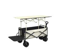 Carro for Mercados Al Aire Libre, Carrito Plegable for La Compra Con Ruedas, Con Gran Capacidad, Adecuado for Mercados Y Atracciones Turísticas(Beige,NO CANOPY_DOLLY MODEL)