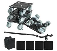 Carro giratorio de 360° resistente con ruedas que transporta fácilmente hasta 1300 kg de cargas pesadas, portátil, ideal para almacén, garaje y uso doméstico