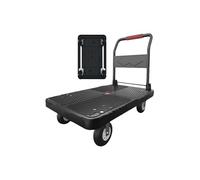 Carro Giratorio de Acero al Carbono de Alta Resistencia, con 2 Ruedas fijas y 2 Ruedas giratorias, Carro de Plataforma portátil Plegable, Adecuado for restaurantes(Color1)