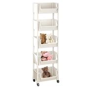 Carro grande para libros rodantes - Organizador de almacenamiento de rodillos lisos, carro de alta capacidad de carga | Estante organizador de juguetes y papelería, complemento perfecto para